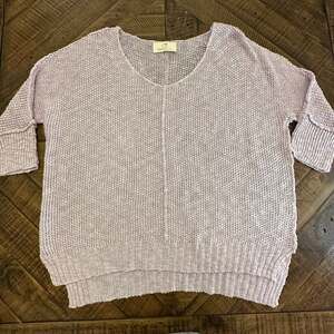Hyped Unicorn Women's V-Neck Open Knit Sweater